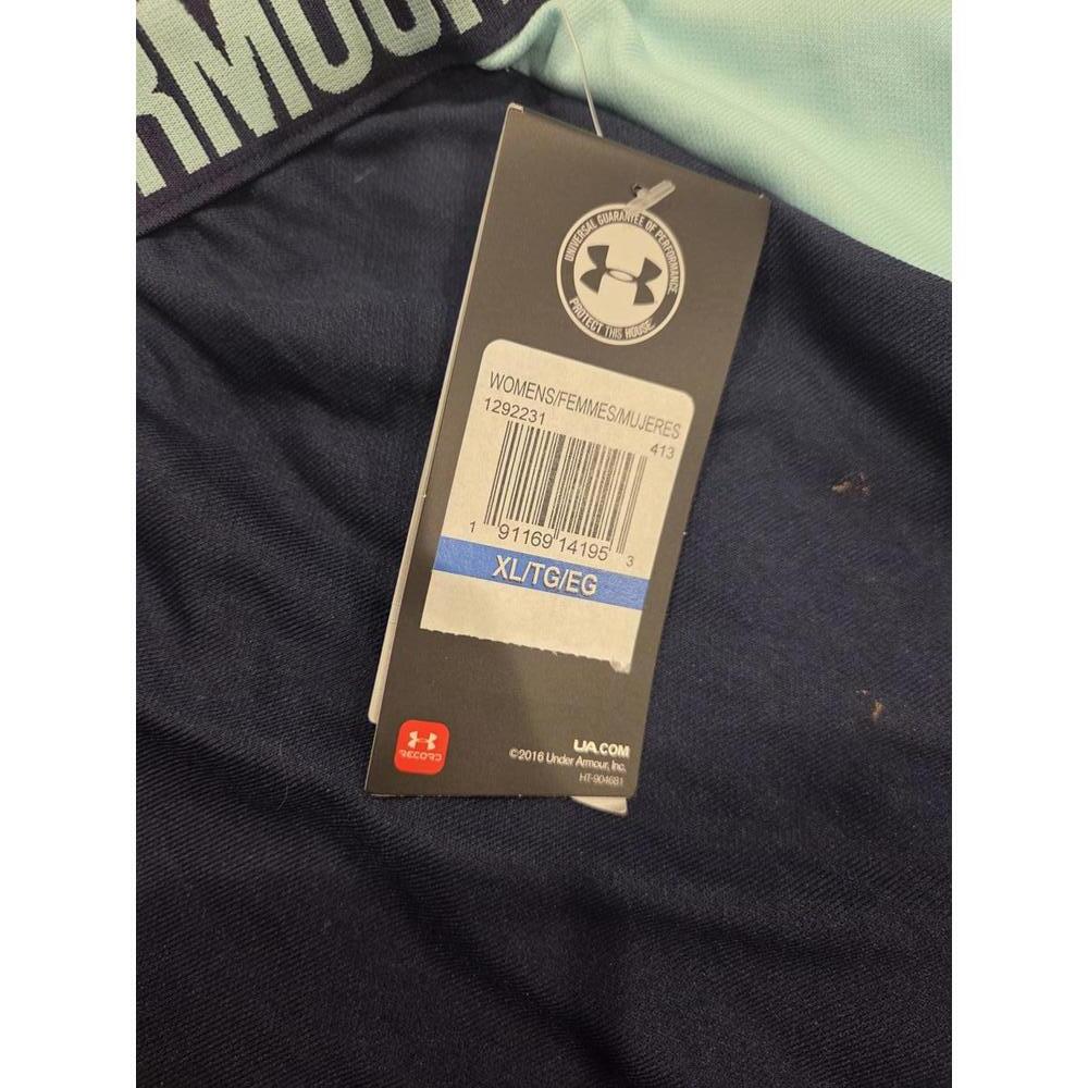Under Armour Women's XL Athletic Shorts Navy and Light Blue - Picture 6 of 8